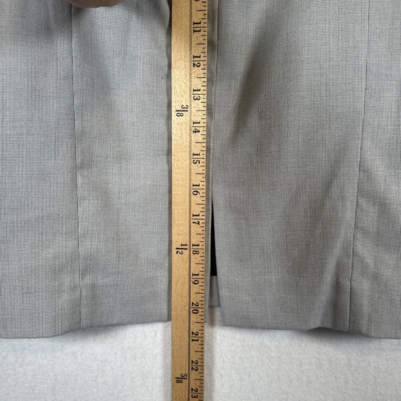 H&M Grey Micro Check High Waist Pencil Skirt Size 8 Professional Workwear Office - Picture 4 of 7